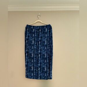 RipSkirt Hawaii Blue Floral Wrap Skirt – Size Medium NWOT